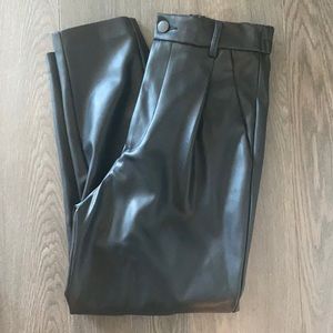 Faux leather pants